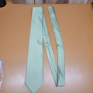 JO S A BANK Executive Collection Light Green Silk Necktie Hand Made